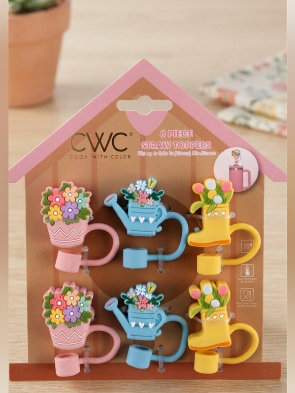 CWC 6-piece straw topper set